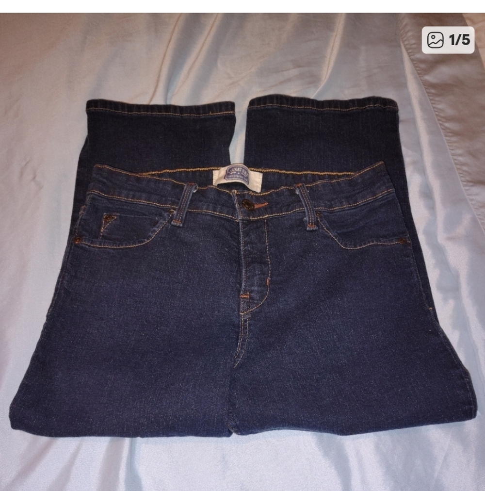 New! Women's Signature's Levi Strauss Dark Blue Women's Straight Leg Jeans